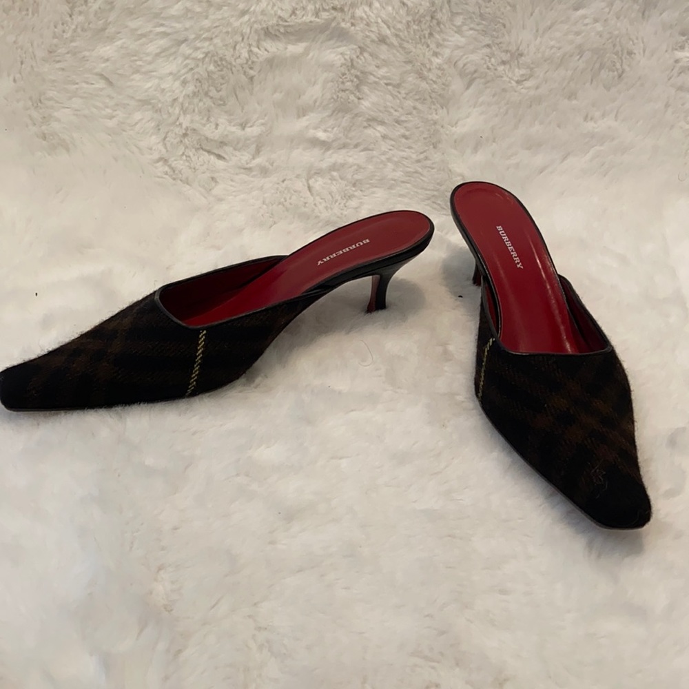 Burberry Heeled Mules Size 7